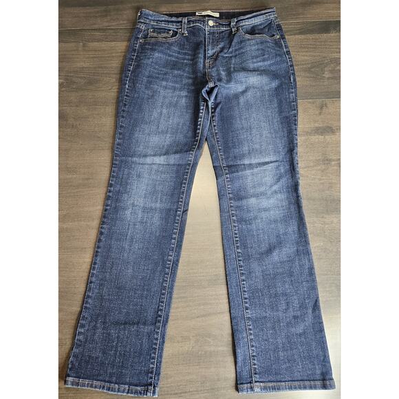 Levi's 505 Womens Straight Leg Jeans Size 12M Blue Mid-Rise 5 Pockets W31 L32 - Picture 1 of 7